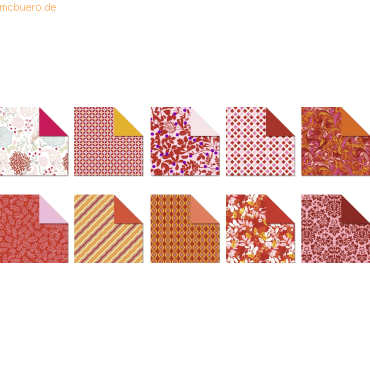 Ludwig Bähr Desinpapier Faltblätter 'Ruby' 100g/qm 10x10cm VE=50 Blatt Ludwig Bähr Desinpapier Faltblätter 'Ruby' 100g/qm 10x10cm VE=50 Blatt von Ludwig Bähr