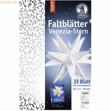 Ludwig Bähr Faltblätter Venezia-Stern Apart Klassik 120g/qm 7x30cm Ludwig Bähr Faltblätter Venezia-Stern Apart Klassik 120g/qm 7x30cm von Ludwig Bähr