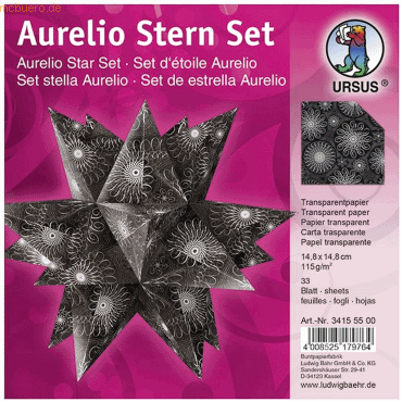 Ludwig Bähr Faltblätter Aurelio Stern Spiralornament 115g/qm 14,8x14,8 von Ludwig Bähr