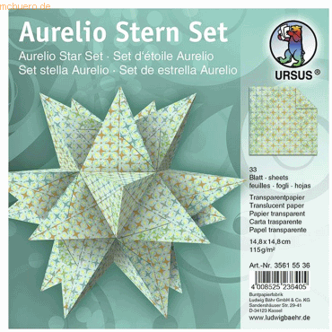 Ludwig Bähr Faltblätter Aurelio Stern Transparentpapier 115g/qm 14,8x1 von Ludwig Bähr