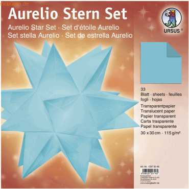 Ludwig Bähr Faltblätter Aurelio Stern Transparentpapier 115g/qm 30x30c Ludwig Bähr Faltblätter Aurelio Stern Transparentpapier 115g/qm 30x30c von Ludwig Bähr