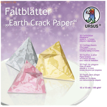 Ludwig Bähr Faltblätter Earth Crack Paper 100g/qm 15x15cm VE=50 Blatt von Ludwig Bähr