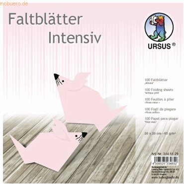 Ludwig Bähr Faltblätter Intensiv Uni 20x20cm VE=100 Blatt altrosa von Ludwig Bähr