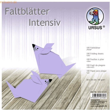 Ludwig Bähr Faltblätter Intensiv Uni 20x20cm VE=100 Blatt flieder von Ludwig Bähr