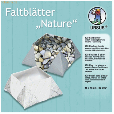 Ludwig Bähr Faltblätter Nature 80g/qm 15x15cm VE=120 Blatt 10 Motive von Ludwig Bähr