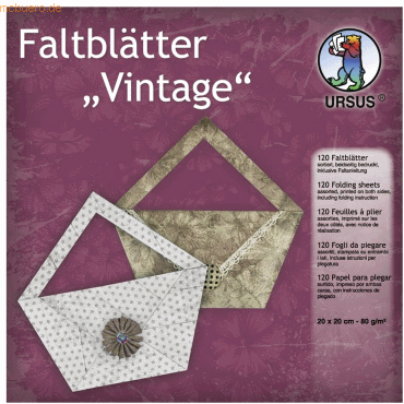 Ludwig Bähr Faltblätter Vintage 80g/qm 20x20cm VE=120 Blatt 10 Motive von Ludwig Bähr