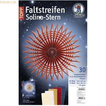 Ludwig Bähr Faltstreifen Solinostern 110g/qm 35x250mm / 85x500mm 30 St Ludwig Bähr Faltstreifen Solinostern 110g/qm 35x250mm / 85x500mm 30 St von Ludwig Bähr