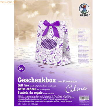 Ludwig Bähr Geschenkbox Celina 9,5x12,5x5cm VE=5 Stück Motiv: 56 von Ludwig Bähr