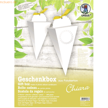 Ludwig Bähr Geschenkbox Chiara 7,5x20x7,5cm VE=5 Stück weiß von Ludwig Bähr