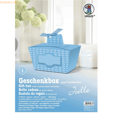 Ludwig Bähr Geschenkbox Joelle blau 8,5x4,5x6cm VE=5 Stück Motiv: 01 von Ludwig Bähr