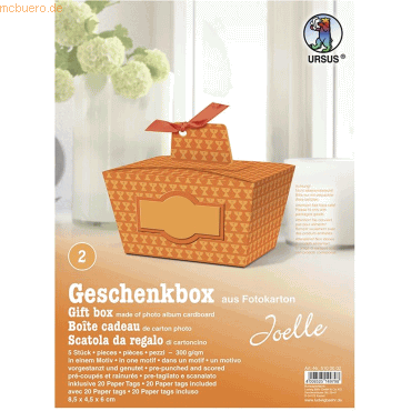 Ludwig Bähr Geschenkbox Joelle orange 8,5x4,5x6cm VE=5 Stück Motiv: 02 von Ludwig Bähr