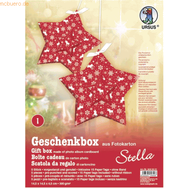 Ludwig Bähr Geschenkbox Stella 14,5x14,5x4cm VE=5 Stück Motiv: 01 von Ludwig Bähr