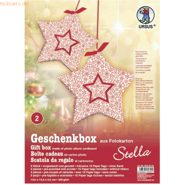 Ludwig Bähr Geschenkbox Stella 14,5x14,5x4cm VE=5 Stück Motiv: 02 von Ludwig Bähr