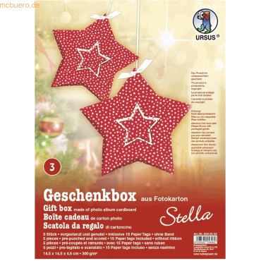 Ludwig Bähr Geschenkbox Stella 14,5x14,5x4cm VE=5 Stück Motiv: 03 von Ludwig Bähr