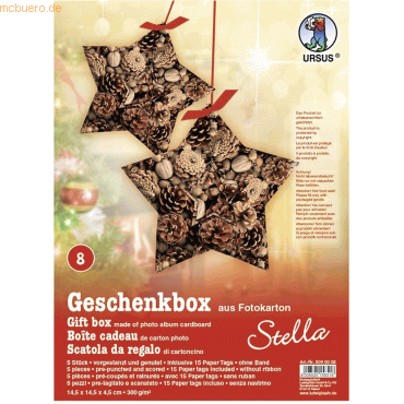 Ludwig Bähr Geschenkbox Stella 14,5x14,5x4cm VE=5 Stück Motiv: 08 von Ludwig Bähr