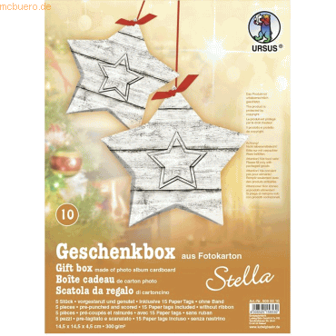 Ludwig Bähr Geschenkbox Stella 14,5x14,5x4cm VE=5 Stück Motiv: 10 von Ludwig Bähr