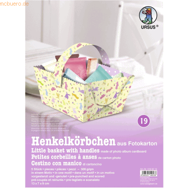 Ludwig Bähr Henkelkörbchen 13x7x9cm VE=5 Stück Motiv 19 von Ludwig Bähr
