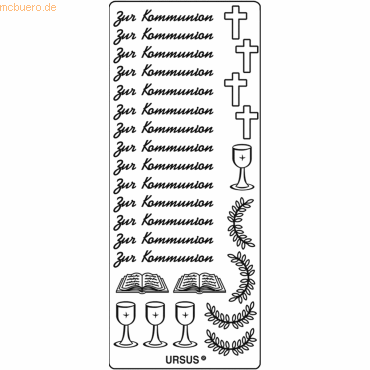 Ludwig Bähr Kreativsticker 10x23cm Motiv 32 VE=5 Stück silber von Ludwig Bähr