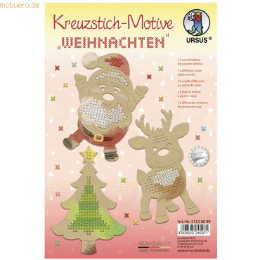 Ludwig Bähr Kreuzstich-Bastelset Weihnachten 250g/qm VE=12 Blatt von Ludwig Bähr