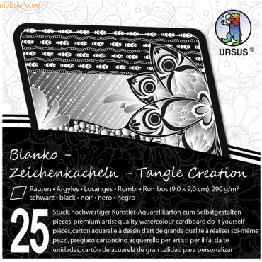 Ludwig Bähr Künstler-Aquarellkarton Zentangle Kacheln blanko Raute VE= Ludwig Bähr Künstler-Aquarellkarton Zentangle Kacheln blanko Raute VE= von Ludwig Bähr