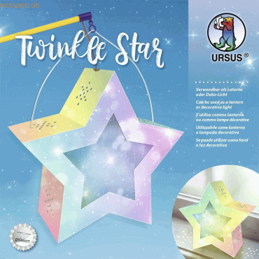 Ludwig Bähr Laternen-Bastelset Twinkle Star 300g/qm 19,3x18,3x8cm blau von Ludwig Bähr