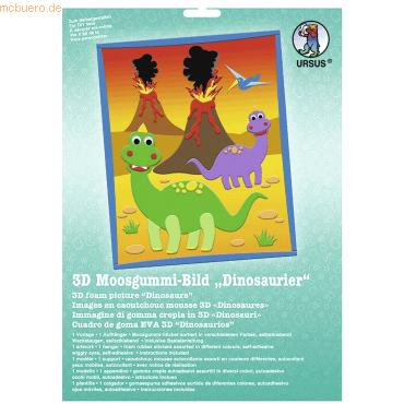 Ludwig Bähr Moosgummi-Bild 3D Dinosaurier von Ludwig Bähr