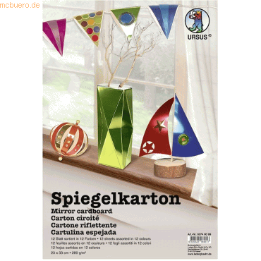 Ludwig Bähr Spiegelkarton 280g/qm 23x33cm VE=12 Bogen 12 Farben sortie Ludwig Bähr Spiegelkarton 280g/qm 23x33cm VE=12 Bogen 12 Farben sortie von Ludwig Bähr