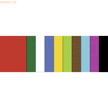 Ludwig Bähr Tonkarton 220g/qm 50x70cm VE=100 Bogen 10 Farben sortiert von Ludwig Bähr