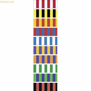 Ludwig Bähr Tonpapier Streifen 130g/qm 49,5x68cm VE=10 Bogen 10 Farben von Ludwig Bähr