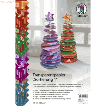Ludwig Bähr Transparentpapier 115g/qm A4 VE=20 Blatt Sortierung 1 Ludwig Bähr Transparentpapier 115g/qm A4 VE=20 Blatt Sortierung 1 von Ludwig Bähr