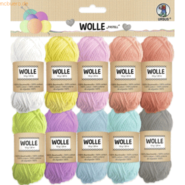Ludwig Bähr Wolle 'Pastell' 10g VE=10 Stück farbig sortiert Ludwig Bähr Wolle 'Pastell' 10g VE=10 Stück farbig sortiert von Ludwig Bähr
