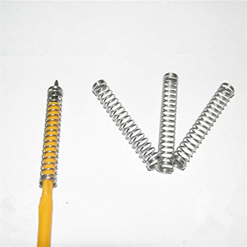 Zixinz-Druckfedern 100 stücke Edelstahl Kleine Metallspule Kompression Kugelschreiber Feder, Gute Flexibilität (Length : 0.4x4x25mm) von Lueao