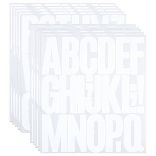 210 Stücke Aufkleber Buchstaben Groß, Selbstklebende Buchstaben Aufkleber und Punktierungsaufkleber für Mailbox, Scrapbooking, DIY und Dekorationskunst 10 Blätter Weiß 210 Stücke Aufkleber Buchstaben Groß, Selbstklebende Buchstaben Aufkleber und Punktierungsaufkleber für Mailbox, Scrapbooking, DIY und Dekorationskunst 10 Blätter Weiß von LuenHego