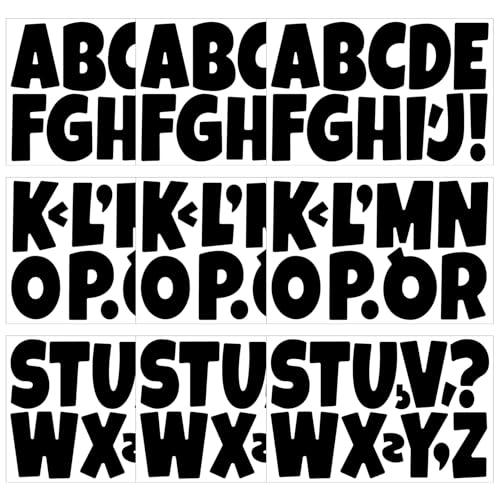 3 Zoll Buchstaben Aufkleber,9 Blätter Selbstklebendes Vinyl Großes Alphabet Kit für Scrapbook, DIY und Basteln, Klebebuchstaben Wetterfest - Schwarz 3 Zoll Buchstaben Aufkleber,9 Blätter Selbstklebendes Vinyl Großes Alphabet Kit für Scrapbook, DIY und Basteln, Klebebuchstaben Wetterfest - Schwarz von LuenHego