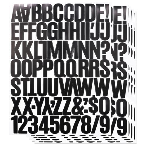 360 Stücke Buchstaben Aufkleber,5 Blätter 1,5 Zoll Selbstklebendes Vinyl Buchstaben Punzierung Kit für Postfach,Scrapbook, DIY und Basteln, Klebebuchstaben Wetterfest - Schwarz 360 Stücke Buchstaben Aufkleber,5 Blätter 1,5 Zoll Selbstklebendes Vinyl Buchstaben Punzierung Kit für Postfach,Scrapbook, DIY und Basteln, Klebebuchstaben Wetterfest - Schwarz von LuenHego