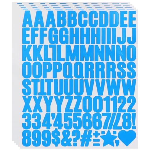 490 Stücke Buchstaben Aufkleber,5 Blätter 1 Zoll Selbstklebendes Vinyl Buchstaben Punzierung Kit für Postfach,Scrapbook, DIY und Basteln, Klebebuchstaben Wetterfest - Hellblau 490 Stücke Buchstaben Aufkleber,5 Blätter 1 Zoll Selbstklebendes Vinyl Buchstaben Punzierung Kit für Postfach,Scrapbook, DIY und Basteln, Klebebuchstaben Wetterfest - Hellblau von LuenHego
