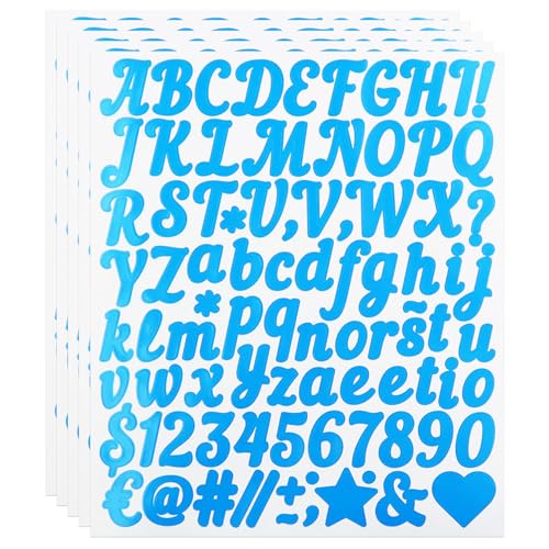 Kleine Buchstaben Aufkleber, 1 Zoll 440 Stück Buchstaben und Zahlen Aufkleber für Scrapbook, Wasserflasche, Namensschild, klebebuchstaben wetterfest - blau Kleine Buchstaben Aufkleber, 1 Zoll 440 Stück Buchstaben und Zahlen Aufkleber für Scrapbook, Wasserflasche, Namensschild, klebebuchstaben wetterfest - blau von LuenHego