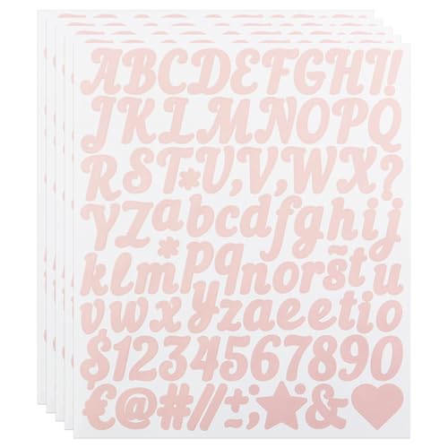 Kleine Buchstaben Aufkleber, 1 Zoll 440 Stück Buchstaben und Zahlen Aufkleber für Scrapbook, Wasserflasche, Namensschild, klebebuchstaben wetterfest - rosa Kleine Buchstaben Aufkleber, 1 Zoll 440 Stück Buchstaben und Zahlen Aufkleber für Scrapbook, Wasserflasche, Namensschild, klebebuchstaben wetterfest - rosa von LuenHego