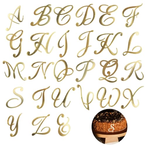LuenHego Goldene Acryl Kuchen Topper A-Z 27 Stück DIY Kuchen Dekorationen für Geburtstag, Hochzeit, Abschlussfeier, Babyparty LuenHego Goldene Acryl Kuchen Topper A-Z 27 Stück DIY Kuchen Dekorationen für Geburtstag, Hochzeit, Abschlussfeier, Babyparty von LuenHego
