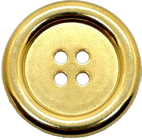 LÜNA Knöpfe, ECHT Metall, gold (25 mm, 8 Stück) von Lüna Knöpfe