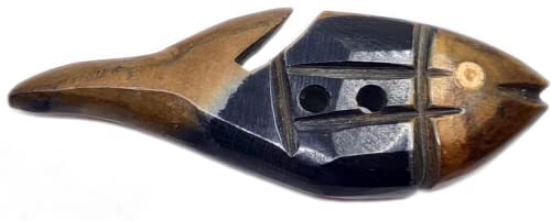Lüna Knöpfe ECHT Horn Fisch, braun, 50 mm, 5 Stück Lüna Knöpfe ECHT Horn Fisch, braun, 50 mm, 5 Stück von Lüna Knöpfe