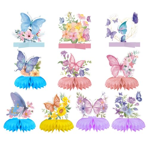 10 Stück Schmetterlings-Mittelstücke für Tische, Geburtstagsdekorationen, Geburtstag, Schmetterlings-Mottoparty, Waben-Schmetterlings-Dekoration 10 Stück Schmetterlings-Mittelstücke für Tische, Geburtstagsdekorationen, Geburtstag, Schmetterlings-Mottoparty, Waben-Schmetterlings-Dekoration von Lufdegim