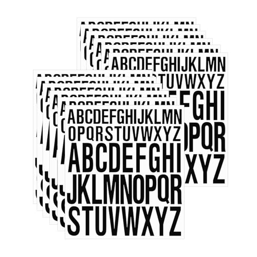 12 Blätter Selbstklebende Buchstaben, Alphabet Aufkleber 2,5cm 5cm Buchstaben Sticker, Aufkleber Buchstaben zum Aufkleben Hausnummer Aufkleber für Kunsthandwerk Briefkästen Grußkarte DIY Scrapbook von Lufdegim