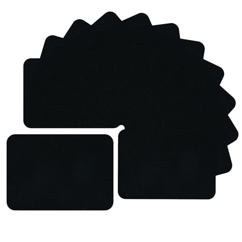 12 Stück Flicken zum Aufbügeln, Reparatur Patches Bügelflicken Selbstklebende Aufbügelflicken für Jeans und Kleidung Reparatur Hosen Taschen Loch Reparatur Flicken und Dekoration (Schwarz) von Lufdegim