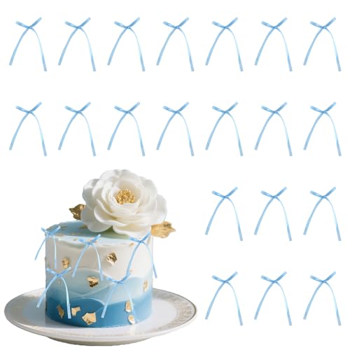 20 Stück Schleifen-Kuchenaufsätze, Schleifenkuchendekoration, Schleifenband, Kuchendekorationen für Geburtstag, Hochzeit, Jahrestag, Party von Lufdegim