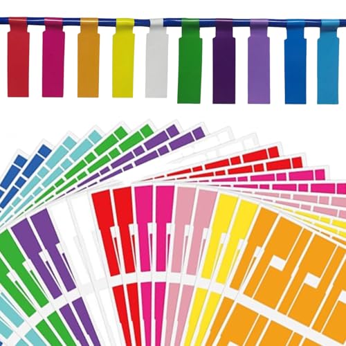 24 Blatt Aufkleber Kabeletiketten, 720 Pcs Kabel Beschriftung, Kabelbeschriftung Selbstklebende, Wasserdich Reißfest Kabelmarkierer für Laserdrucker Beschriften Identifikation von Lufdegim