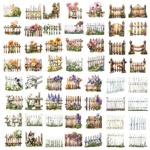 60 Pcs Scrapbook Zubehör, Stickers Set Ästhetische Stickers Aufkleber Journaling Sticker Accessories für Scrapbooking Journaling Fotoalbum Bullet Journal Fotoalbum DIY Dekoration von Lufdegim