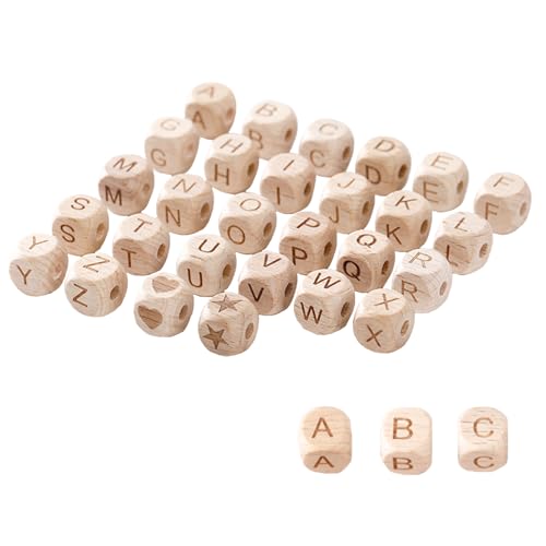 Lufdegim 90 Stück Holzbuchstaben Perlen,Holzperlen Buchstaben A-Z Alphabet Holzperlen Würfel Holz Buchstabenperlen für Armbänder DIY Schmuck Basteln Halsketten Handwerk Lufdegim 90 Stück Holzbuchstaben Perlen,Holzperlen Buchstaben A-Z Alphabet Holzperlen Würfel Holz Buchstabenperlen für Armbänder DIY Schmuck Basteln Halsketten Handwerk von Lufdegim
