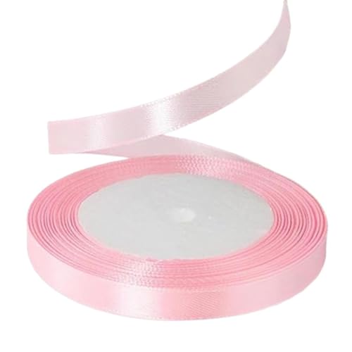 Satinband, 10 mm x 22 m, Rolle, dekorativ, Geschenkverpackung, Satin, für Weihnachten, Dekoration für Hochzeit, Luftballons, Handwerk, Nähen, Geburtstag, Geschenkband (Rosa) von Lufdegim