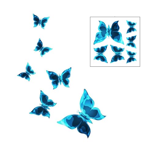 Wandtattoo Schmetterlinge Leuchtend Wandsticker, Leuchtsticker Blau Schmetterling wandaufkleber für Heimdeko Wohnzimmer Schlafzimmer Wanddeko Festliche Party-Dekoration Wandtattoo Schmetterlinge Leuchtend Wandsticker, Leuchtsticker Blau Schmetterling wandaufkleber für Heimdeko Wohnzimmer Schlafzimmer Wanddeko Festliche Party-Dekoration von Lufdegim